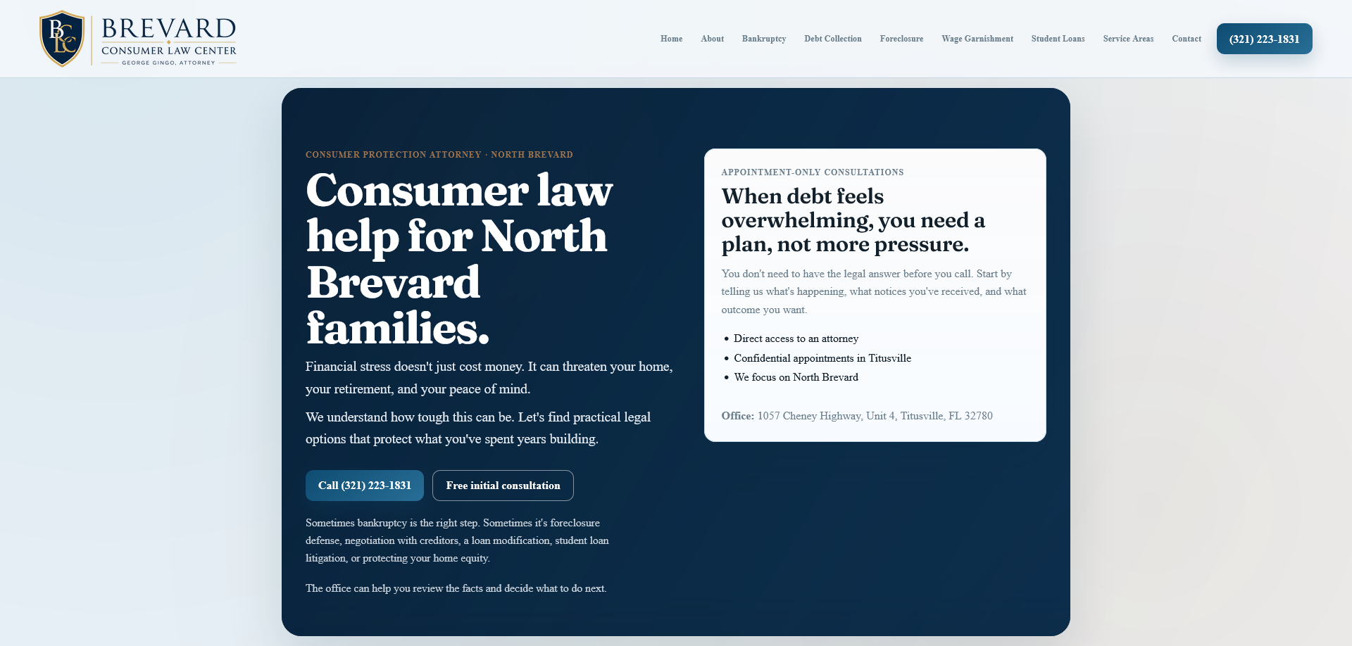 Brevard Consumer Law Center - Consumer Law Attorney Titusville FL