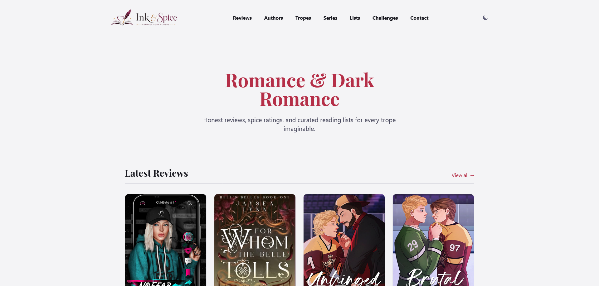 Ink and Spice - Romance & Dark Romance Book Reviews